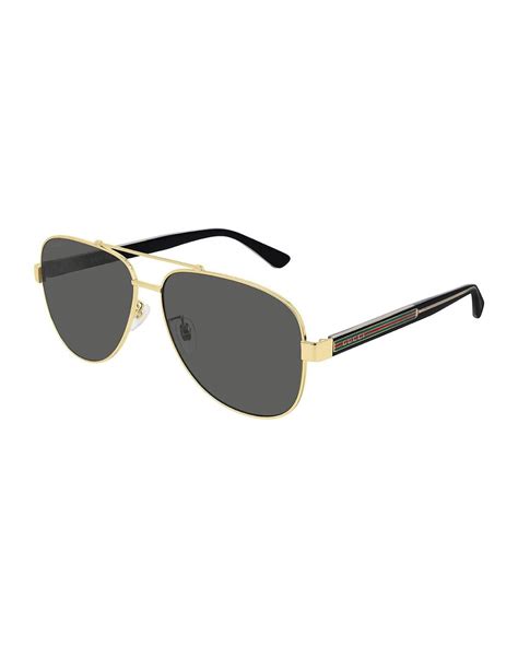 gucci mens gold sunglasses